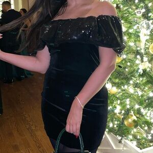 Chic Black Velvet Dress